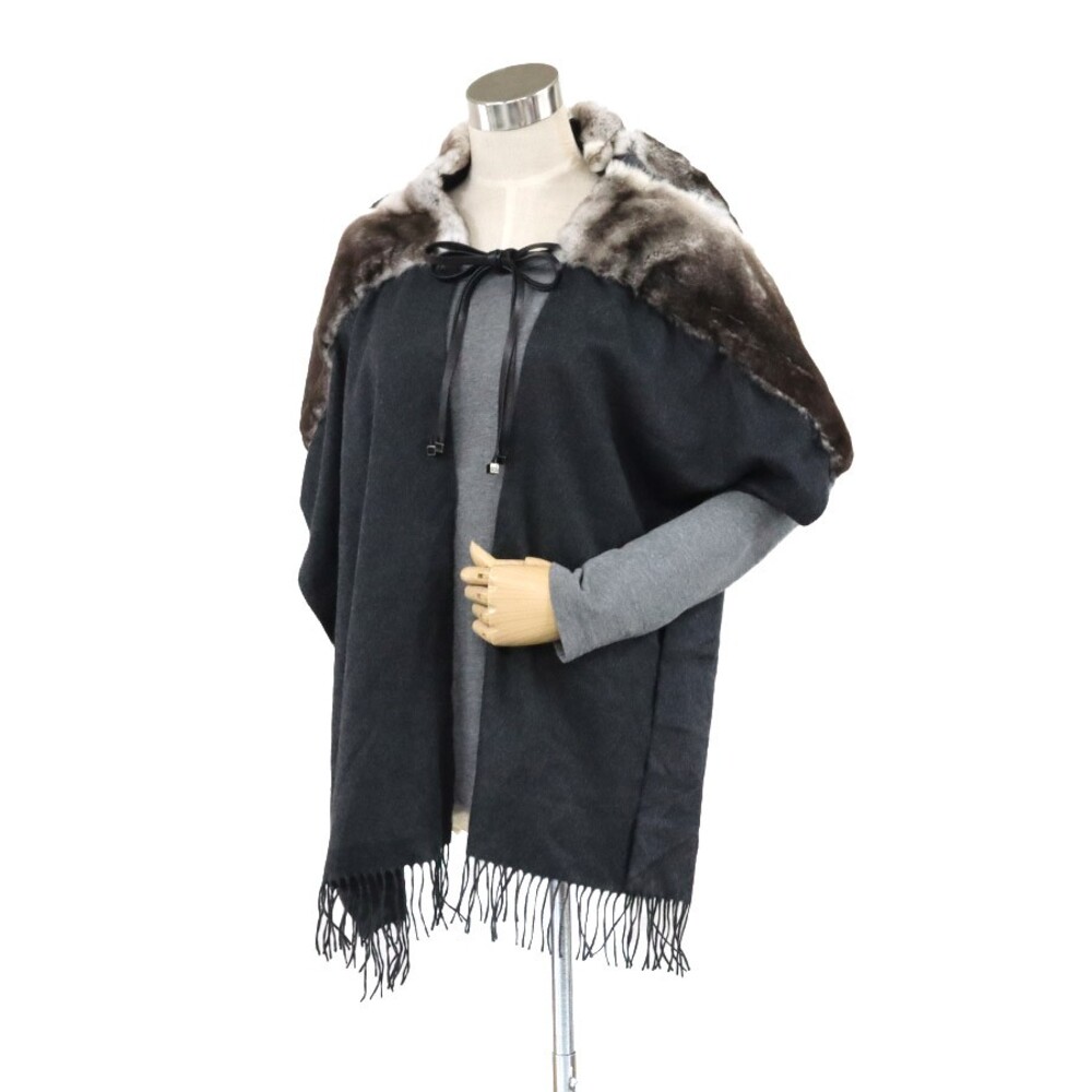 Auth Fendi Scarf Shawl Dark #302931F29B